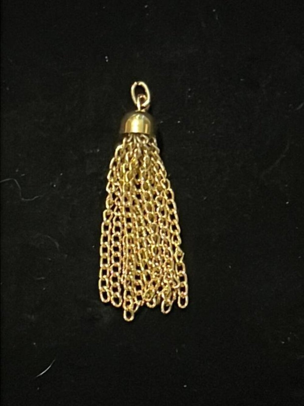 Gold Tone Tassel Pendant
